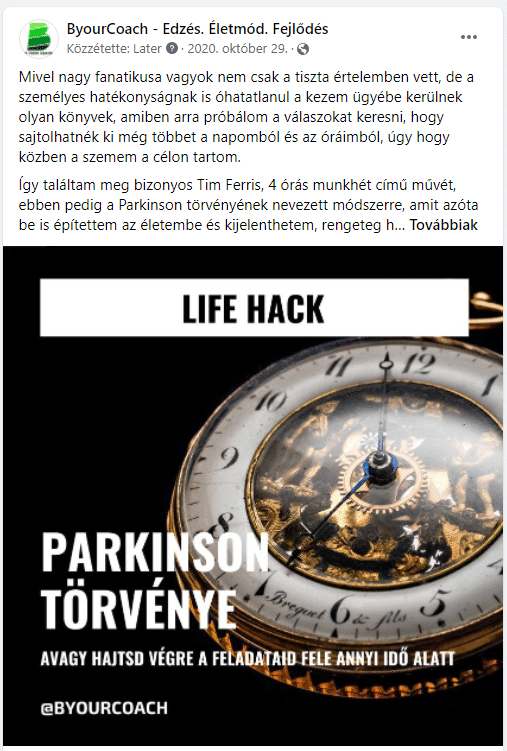 poszt-tartalom-facebook-óra-lifehack